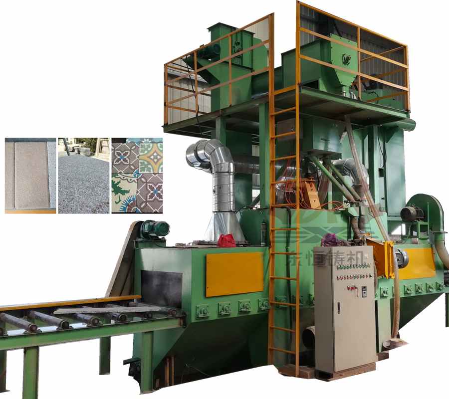 High efficiency marble shot blast cleaning peening polishing brushing blasting equipment